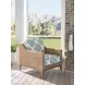 Palm Desert Poolside Green and White Upholstered Outdoor Lounge Chair