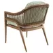 Palm Desert Poolside Green Upholstered Outdoor Arm Chair