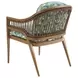 Palm Desert Poolside Blue Upholstered Outdoor Arm Chair