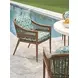 Palm Desert Poolside Blue Upholstered Outdoor Arm Chair