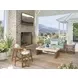 Palm Desert Poolside Green Outdoor 66" Loveseat
