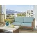 Palm Desert Poolside Green Outdoor 66" Loveseat