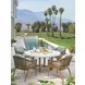 Palm Desert Poolside Blue Upholstered Outdoor Arm Chair