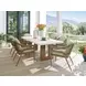 Palm Desert Poolside Green Upholstered Outdoor Arm Chair