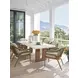 Palm Desert Poolside Green Upholstered Outdoor Arm Chair