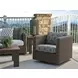 Kilimanjaro Black Upholstered Outdoor Swivel Glider Lounge Chair