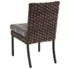 Kilimanjaro Black and Gray Upholstered Outdoor Side Chair