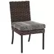 Kilimanjaro Black and Gray Upholstered Outdoor Side Chair