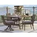Kilimanjaro Black Upholstered Outdoor Swivel Rocker Dining Chair