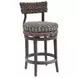 Kilimanjaro Black Upholstered Outdoor Swivel Counter Height Stool