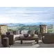 Kilimanjaro Black Upholstered Outdoor Swivel Glider Lounge Chair