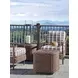 Kilimanjaro Beige and Black Upholstered Outdoor Occasional Chair