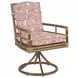 Sandpiper Bay Pinks and White Upholstered Outdoor Swivel Rocker Dining Chair