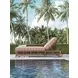 Sandpiper Bay Pink and White Outdoor 82" Chaise Lounge