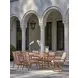 Sandpiper Bay Pinks and White Upholstered Outdoor Swivel Rocker Dining Chair