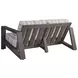 Mozambique Beige and Tan Outdoor 63" Loveseat