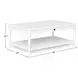 Wilmington White Wood Top Cocktail Table with Casters