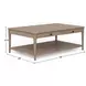 Wilmington Sand Wood Top Cocktail Table with Casters