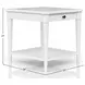 Wilmington White Wood End Table