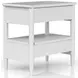Wilmington White Open Nightstand