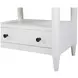 Wilmington White Open Nightstand