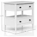 Wilmington White Open Nightstand