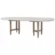 Wilmington Sand Pillar Trestle Extendable Dining Room Set