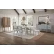 Wilmington Sand Pillar Trestle Extendable Dining Room Set