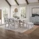 Wilmington Sand Pillar Trestle Extendable Dining Room Set