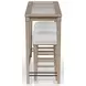 Wilmington Sand Frosted Glass Console Table with 3 Stools