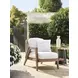 Isle of Palms Ivory Upholstered Outdoor Lounge Chair