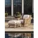 Isle of Palms Beige Upholstered Square Outdoor Ottoman