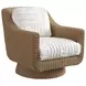 Isle of Palms White Upholstered Outdoor Swivel Lounge Chair
