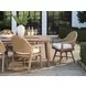 Isle of Palms Beige and Tan Upholstered Swivel Outdoor Dining Chair