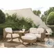 Isle of Palms Mocha and White Agate Stone Top Outdoor Accent Table
