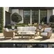 Isle of Palms White Upholstered Outdoor Swivel Lounge Chair