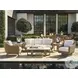 Isle of Palms Mocha and White Agate Stone Top Rectangular Outdoor Cocktail Table