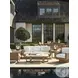 Isle of Palms Mocha and White Agate Stone Top Rectangular Outdoor Cocktail Table