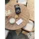 Isle of Palms Mocha Teak Round Outdoor Dining Table