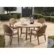Isle of Palms Mocha Teak Round Outdoor Dining Table
