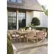 Isle of Palms Beige and Tan Upholstered Swivel Outdoor Dining Chair
