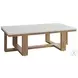 Isle of Palms Mocha and White Agate Stone Top Rectangular Outdoor Cocktail Table