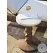 Isle of Palms Mocha and White Agate Stone Top Outdoor Accent Table