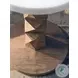 Isle of Palms Mocha and White Agate Stone Top Outdoor Accent Table