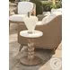 Isle of Palms Mocha and White Agate Stone Top Outdoor Accent Table