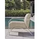 Sand Dune Ivory and Taupe Upholstered Outdoor Lounge Chair