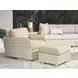 Sand Dune Brown and Beige Upholstered Outdoor Rectangular Ottoman