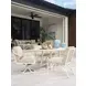 Sand Dune Cream Outdoor Rectangular Stone Top Dining Room Set