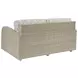 Sand Dune Cream and Blue Outdoor 60" Loveseat