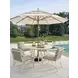 Sand Dune Cream Outdoor 60" Round Stone Top Dining Table